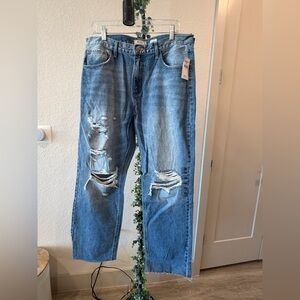 KanCan Ripped 90’s Boyfriend Jeans